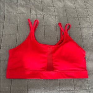 Xersion Red Dual-Strap Mesh-Panel Sports Bra